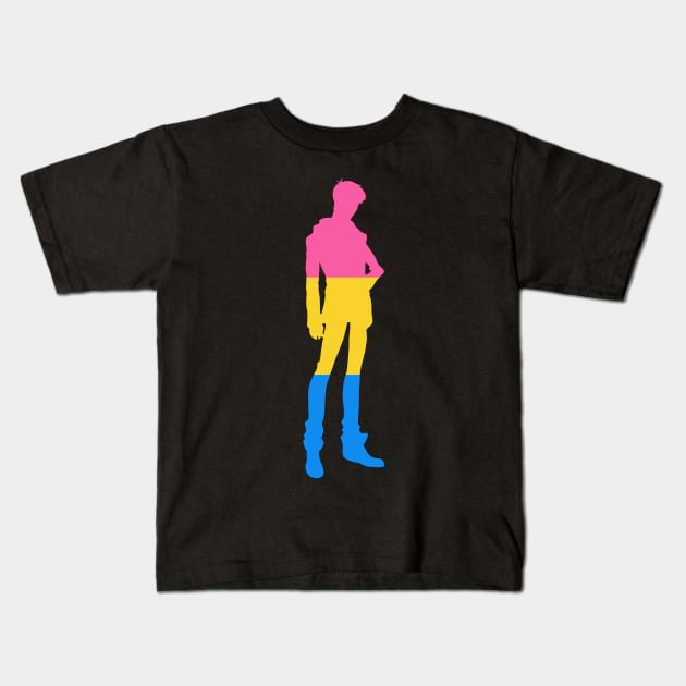 Pan Flag Lance McClain Kids T-Shirt by Not Like The Otters